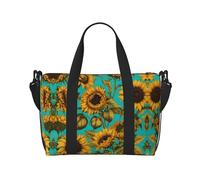 Sunflower - Bolsa de viaje para mujer, bolsa de mano grande para fin de semana, bolsa de entrenamiento para gimnasio, bolsa de hospital para mamá, Black, Talla única