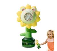 Sunflower Bubble Blower with Colorful Lights, Battery Operated Automatic Bubbles Maker for Outdoor Play, Ideal for Backyard Fun and Children's Parties