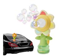 Sunflower Bubble Machine For Car, Dancing Sunflower Bubble Machine for Car, Fun Swing Dance Bubble Maker Machine for Car Top Decoration Remote Control Will Shake Head and Spit out Bubbles (1PCS)