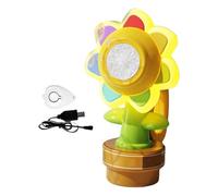 Sunflower Bubble Machine, Rechargeable Remote-Control Bubble Maker Toy, Decorative Ornament Bubble Blower for Kids, Women, Men, Home, Travel, and Road Trips, 4.72x3.15x9.06 Inches