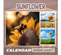Sunflower Calendar 2026-2027: 18 Months of The Animal from Sep 2026 to Dec 20257,Square 8.5 x 8.5 Inches Gift For Organizing & Planning
