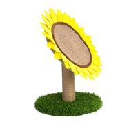 Sunflower Cat Scratching Post, Small Sisal Covered Kitten Scratcher, 11.81x11.81x17.72 Inches Cute Flower Cat Tree Furniture, Interactive Activity Stand for Indoor Cats and Pets
