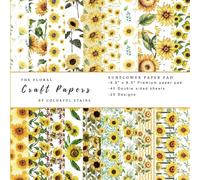 Sunflower Craft & Scrapbook Paper Pad | Double-Sided | 8.5" x 8.5" | 20 Unique Designs: Perfect for Scrapbooking, Card Making, DIY Projects, and More ... Sunflower Patterns to Inspire Your Creativity