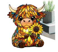 Sunflower Design Rustic Animal Lamp - Cute Night Light,Cow Shape Warm Ambiance Lighting For Home, Bedroom, Birthday, Nursery, College, Bedside, Breastfeeding