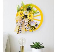 Sunflower Door Wreath, Creative Artificial Sunflower Wreath Summer Home Decor, Door Decorations Decorative Floral Wreaths, Handmade Autumn Wall Hanging For Porch, Front Doors Wall Balcony