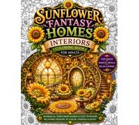 Sunflower Fantasy Homes Interiors Coloring Book for Adults: Escape into Cozy Fantasy Worlds with 50 Whimsical Sunflower Homes and Cozy Interiors, ... Reading Nooks, Cozy Spaces, Magical Details