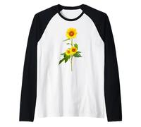 Sunflower Flower Garden Yellow Girasol Flor Gift Camiseta Manga Raglan