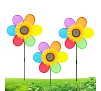 Sunflower Garden Stakes, Outdoor Wind Esculturas y Spinners, 27,94 pulgadas Portable Windproof Rustproof Windmill Garden Stake for Courtyard, Patio, Lawn, Yard Decor