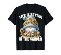 Sunflower GNOME Dad For Mom Life Is Better In The Garden Camiseta