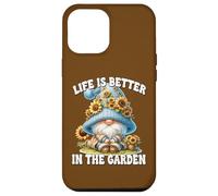 Sunflower GNOME Dad For Mom Life Is Better In The Garden Carcasa para iPhone 12 Pro MAX