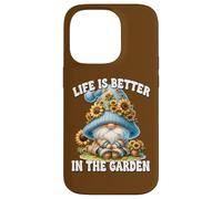 Sunflower GNOME Dad For Mom Life Is Better In The Garden Carcasa para iPhone 14 Pro