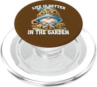 Sunflower GNOME Dad For Mom Life Is Better In The Garden PopSockets PopGrip para MagSafe