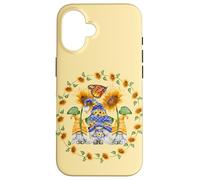 Sunflower GNOME For Women Shows Heart and Love For Summer Carcasa para iPhone 16