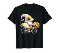 Sunflower GNOME On Vintage Bike For Retired Mom and Dad Life Camiseta