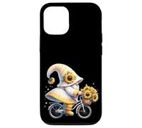 Sunflower GNOME On Vintage Bike For Retired Mom and Dad Life Carcasa para iPhone 12/12 Pro
