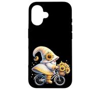 Sunflower GNOME On Vintage Bike For Retired Mom and Dad Life Carcasa para iPhone 16