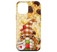 Sunflower GNOME with Books For Tea Lover Librarian Reading Carcasa para iPhone 12 Mini