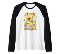 Sunflower Gnomes For Gardener & Florist - Funny Garden GNOME Camiseta Manga Raglan