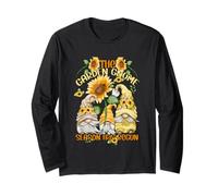 Sunflower Gnomes For Gardener & Florist - Funny Garden GNOME Manga Larga