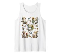 Sunflower Gnomes Love Gardening And Butterflies Cute Flower Camiseta sin Mangas