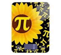 Sunflower Happy Pi Day Math Teacher - Báscula de alimentos con pantalla LCD para uso doméstico, 11 libras/0 18 onzas, 5 kg/5 g (Escenario), escala pequeña de gramos con 4 unidades para cetogénico