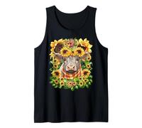 Sunflower Highland Cow Mom Graphic For Women Scottish Cow Camiseta sin Mangas
