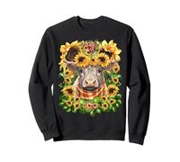 Sunflower Highland Cow Mom Graphic For Women Scottish Cow Sudadera