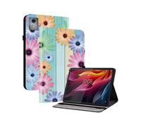 (Sunflower, Multicolor) For Lenovo Tab K11 Plus M11 Plus Leather Case Pattern Printed Stand Tablet Cover with Card Slots - L
