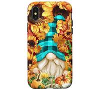 Sunflower Pattern Autumn GNOME For Women Pumpkin Fall Yall Carcasa para iPhone X/XS