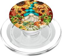 Sunflower Pattern Autumn GNOME For Women Pumpkin Fall Yall PopSockets PopGrip para MagSafe