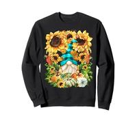 Sunflower Pattern Autumn GNOME For Women Pumpkin Fall Yall Sudadera