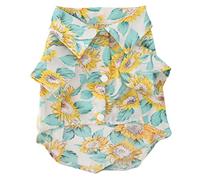 Sunflower Pet T - Shirt | Sun Protection & Breathable Fabric | Soft Dog & Cat Clothes for Summer/Outdoor/Photoshoot | Skin - Friendly Polyester Material (XXL)