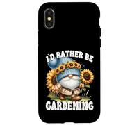 Sunflower Retirement GNOME For Mom ID Rather Be Gardening Carcasa para iPhone X/XS