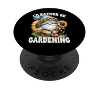 Sunflower Retirement GNOME For Mom ID Rather Be Gardening PopSockets PopGrip Adhesivo