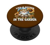 Sunflower Retirement Saying Dad Life Is Better In The Garden PopSockets PopGrip Adhesivo