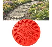 Sunflower Stepping Stone Mold, 11.8'' DIY Concrete Casting Mold for Garden Walkways, Flower Cement Paver Molds for Patio, Lawn & Outdoor Decor (1Pcs,Sunflower)