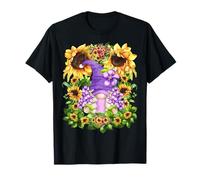 Sunflower Suicide Awareness GNOME with Purple Violet Flower Camiseta