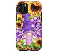 Sunflower Suicide Awareness GNOME with Purple Violet Flower Carcasa para iPhone 11 Pro