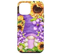 Sunflower Suicide Awareness GNOME with Purple Violet Flower Carcasa para iPhone 12 Pro MAX