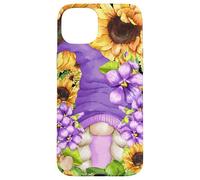 Sunflower Suicide Awareness GNOME with Purple Violet Flower Carcasa para iPhone 15 Plus