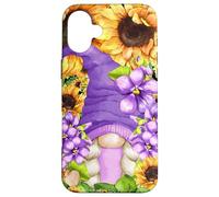 Sunflower Suicide Awareness GNOME with Purple Violet Flower Carcasa para iPhone 16 Plus
