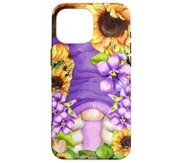 Sunflower Suicide Awareness GNOME with Purple Violet Flower Carcasa para iPhone 16 Pro MAX