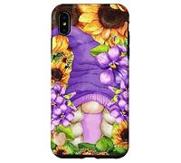 Sunflower Suicide Awareness GNOME with Purple Violet Flower Carcasa para iPhone XS MAX
