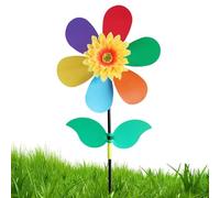 Sunflower Wind Spinner - 21.65x9.84 Inches Flower Wind Spinner | Garden Spinners | Stake Waterproof Pinwheel Rainbow Windmill Decor for Indoors Kids Outside Lawn Front Doors