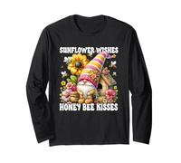 Sunflower Wishes And Honey Bee Kisses Spring Flower Gnome Manga Larga