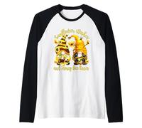 Sunflower Wishes and Honey Bee Kisses with Cute Summer GNOME Camiseta Manga Raglan