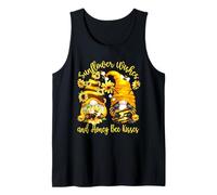 Sunflower Wishes and Honey Bee Kisses with Cute Summer GNOME Camiseta sin Mangas