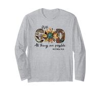 Sunflower with God All Things Are Possible For Christian Manga Larga