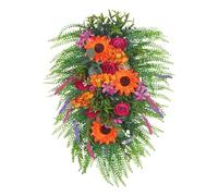 Sunflower Wreath - Artificial Realistic UV Resistant Greenery | Flower For Front Door Outdoor Garden Yard Patio Porch Home Farmhouse Holiday Party, Yellow Faux Floral Welcome Summer Spring Decoration