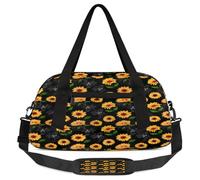 Sunflowers - Bolsas de lona para niños y niñas, ligeras y deportivas, con flores amarillas, bolsa de gimnasio para niños, bolsa de viaje para fin de semana, bolsa de baile, Girasoles, 18.5L x 7.8W x